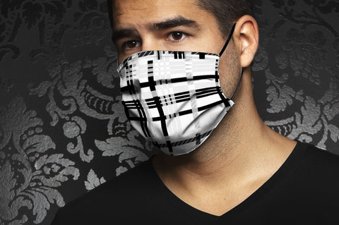 Masque AN75-DIETER, white black - AU NOIR