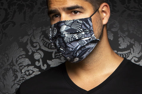 Masque AN75-FLORAL, black - AUNOIR