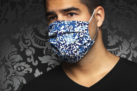 Masque AN75-ODYSEE, white blue - AU NOIR