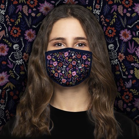 Masque ECO skeleton floral navy multi - AU NOIR