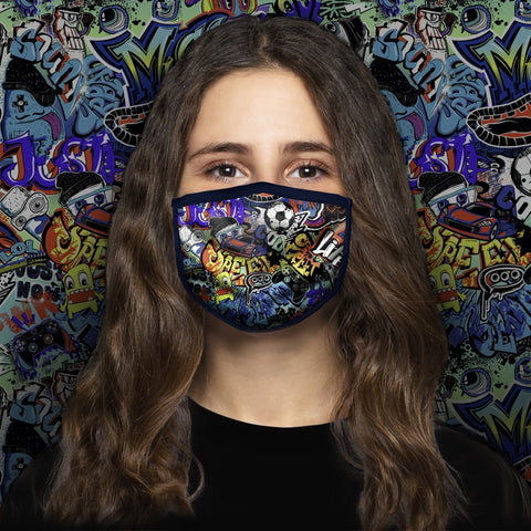 Masque ECO street graffiti multi - AU NOIR