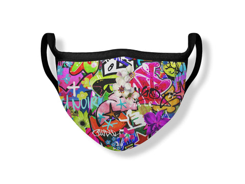 Masque ECO subway graffiti multi - AU NOIR